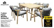 Design House 7 Piece Papua Wooden Dining Set