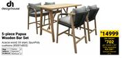 Design House 5 Piece Papua Wooden Bar Set
