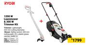 Ryobi 1200W Lawnmower & 300W Trimmer Kit 648613