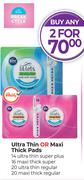 Lil-Lets Ultra Thin Or Maxi Thick Pads-For 2