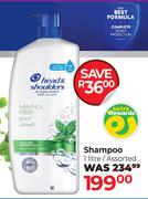 Head & Shoulders Shampoo Assorted-1L