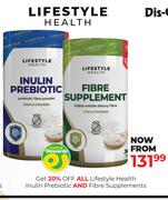 Lifestyle Health Inulin Prebiotic & Fibre Supplements-Each