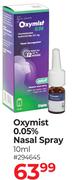 Oxymist 0.05% Nasal Spray-10ml