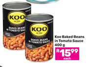 Koo Baked Beans In Tomato Sauce-400g Each