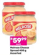 Melrose Cheese Spread Assorted-400g Each