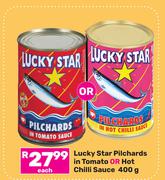 Lucky Star Pilchards In Tomato Or Hot Chilli Sauce-400g Each
