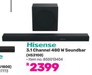 Hisense 3.1 Channel 480W Soundbar HS3100