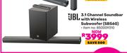 JBL 3.1 Channel Soundbar With Wireless Subwoofer SB560
