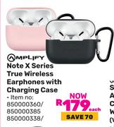Amplify Note X-Series True Wireless Earphones With Charging Case-Each