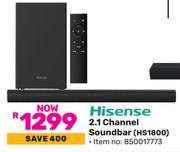 Hisense 2.1 Channel Soundbar HS1800