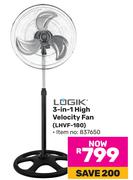 Logik 3 In 1 High Velocity Fan LHVF-180