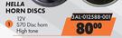 Hella Horn Discs 12V S70 3AL-012588-001