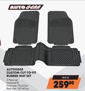 Autogear Custom Cut To Fit Rubber Mat Set 3 Piece Set MA16
