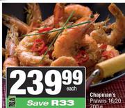 Chapman's Prawns 16/20-700g Each