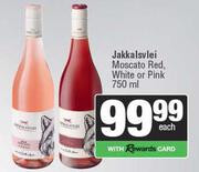Jakkalsvlei Moscato Red, White Or Pink-750ml Each