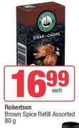 Robertson Brown Spice Refill Assorted-80g Each