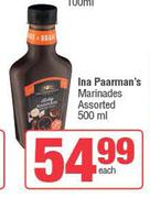 Ina Paarman's Marinades Assorted-500ml Each