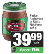 Peck's Anchovette Or Redro Fish Paste-125g Each