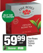 Five Roses Tagless Teabags-100s Each