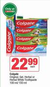 Colgate Original, Gel, Herbal Or Herbal White Toothpaste-100ml/150ml Each
