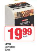 Spar Serviettes-100's Each
