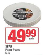 Spar Paper Plates-50s Each