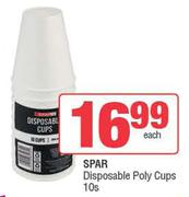 Spar Disposable Poly Cups-10s Each