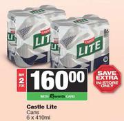 Castle Lite Cans-For 2 x 6 x 410ml