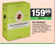 Du Toitskloof Sauv Blanc,Pinotage/Merlot/Ruby Cab,Pinotage Rose,Chenin Blanc Or Cab Shiraz-3L Each
