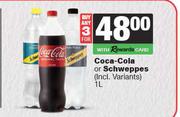 Coca Cola Or Schweppes (Incl.Variants)-For 3 x 1L