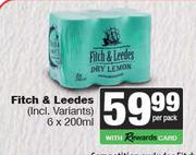 Fitch & Leedes (Incl.Variants)-6 x 200ml Per Pack