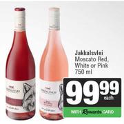 Jakkalsvlei Moscato Red, White Or Pink-750ml Each