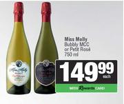 Miss Molly Bubbly MCC Or Petit Rose-750ml Each