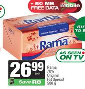 Rama 70% Original Fat Spread-500g Each