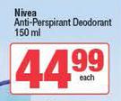Nivea Anti-Perspirant Deodorant-150ml