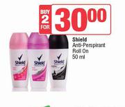 Shield Anti Perspirant Roll On-For 2 x 50ml