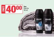 Axe Roll On-For 2 x 50ml