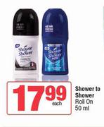 Shower To Shower Roll On-50ml Each