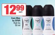 Care Men By Spar Roll On-50ml Each
