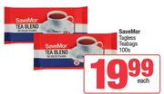 SaveMor Tagless Teabags-100s Pack
