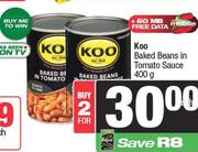 Koo Baked Beans In Tomato Sauce-For 2 x 400g