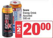 Score Energy Drink Assorted-For 2 x 500ml