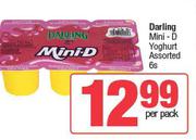 Darling Mini-D Yoghurt Assorted-6 Per Pack