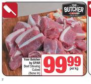 Your Butcher By Beef Stewing Cubed (Bone In)-Per Kg