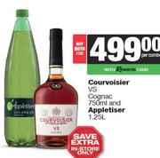 Courvoisier VS Cognac 750ml And Appletiser 125Ltr-For Both