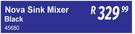 Nova Sink Mixer Black 45680