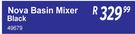 Nova Basin Mixer Black 49679