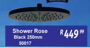 Shower Rose Black 250mm 50017