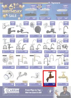 K Carrim Builders Mecca : 61st Birthday Sale (26 September - 24 November 2025), page 12