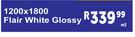 Slab Flair White Glossy 1200 x 1800-Per Sqm